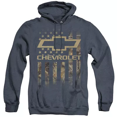 CHEVROLET CHEVY CAMO FLAG Licensed Hooded Heather Sweatshirt  Hoodie SM-3XL • $47.95