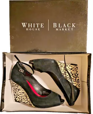 White House Black Market Shoes - Size 5.5 - Melissa (Leopard) Wedge • $30