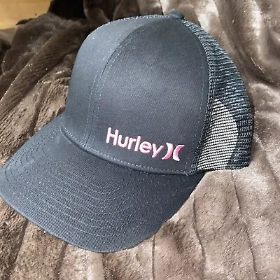 Hurley Corp Staple Trucker BLACK Snapback BRAND NEW ! FREE SHIPPING ! • $15.99