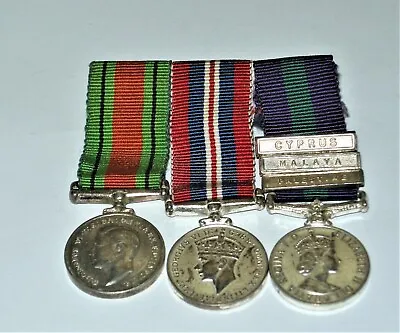 £36 • Buy Miniature Medal Group WW2 & GSM 3 BARS