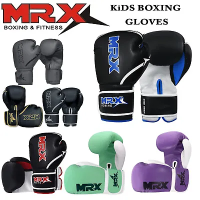 Kids Boxing Gloves Junior Punching Bag Mitts Muay Thai Training Sparring 468oz • $20.99