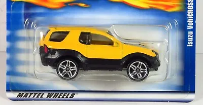 Hot Wheels Mainline 2001 Blue #144 Isuzu VehiCross SUV UGS250 Yellow PR5 • $11.95