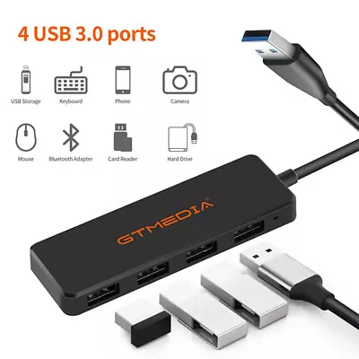Multi-ports 4* USB 3.0 HUB 5Gbps High Speed Adapter Dock For Laptop PS4 Keyboard • $11.90