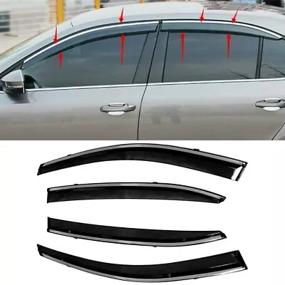 Chrome Window Visor Door Vent Sun Deflector Rain Guard For MAZDA6 14 15 16 17-21 • $70.49