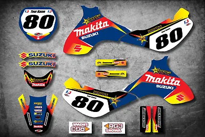 Suzuki JR 80 Full Custom Graphics Kit ROCKMAK Style Sticker Kit Decals  • $169.92