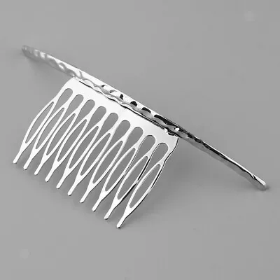 £4.08 • Buy Wedding Blank Metal Hair Comb Slide 10 Teeth Clips Findings DIY Hair Jewelry