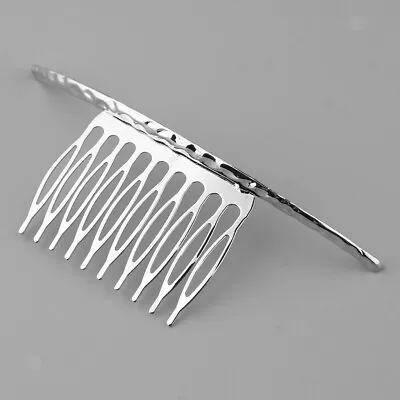 Wedding Blank Metal Hair Comb Slide 10 Teeth Clips Findings DIY Hair Jewelry • £3.26