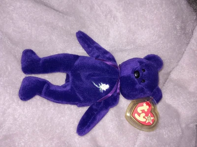 £90 • Buy Genuine Princess Diana TY Beanie Baby 1997 Purple Made In Indonesia 1st Edition