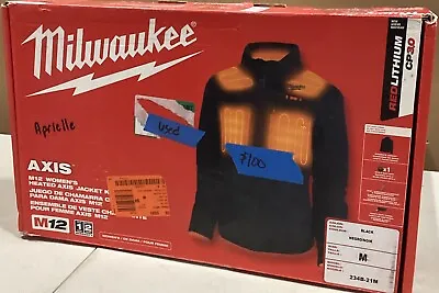 Milwaukee 234B-21M Women's Heated AXIS Jacket Kit Black-M+1.5 Battery & Adapter • $94.95