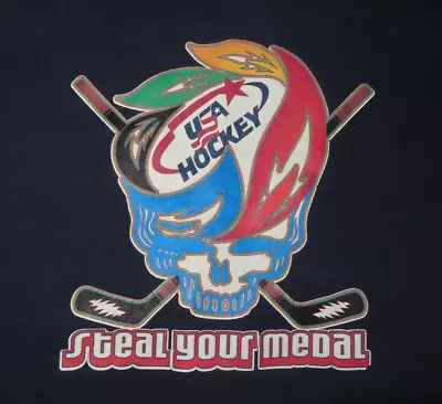 USA HOCKEY  Steal Your Medal  (XL) Shirt Miracle On Ice GRATEFUL DEAD Jim Craig • $50