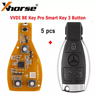 5pcs X Xhorse VVDI BE Key Pro PCB With Key Shell 3 Buttons Fit For Benz • $56.95