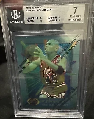 1994-95 Finest #331 Michael Jordan W/ Coating Chicago Bulls HOF BGS 7 • $119.99