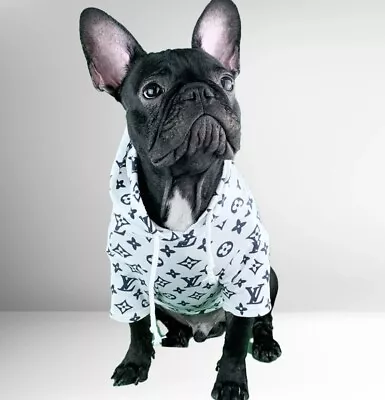 Luxury Designer Dog Hoodie Jacket Dog Clothes Small Medium Frenchie Dogs • $24.99