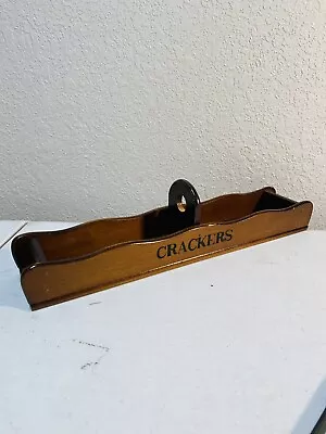Vintage Wood Cracker Holder Tray Server Nailed Together With Tote Handle • $13