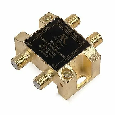 Acoustic Research 3-Way Coaxial Video Splitter 2.5 GHz 75 Ohm AC443 NEW RETAIL • $6.79