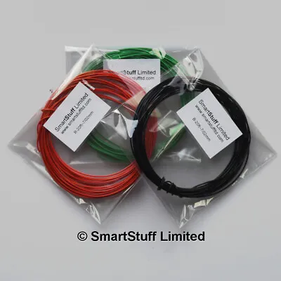 Model Railway Layout Wire 7/0.2mm X 20 Feet For Hornby / Peco Red Green Or Black • £3.25