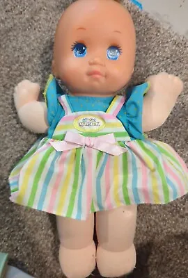 Vintage 12  Mattel Magic Nursery Baby Doll 1989 Striped Dress • $10