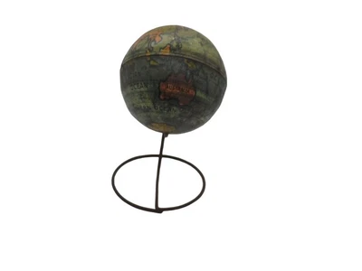 $75 • Buy Antique Miniature Toy Lithograph World Globe With Wire Stand Circa 1900
