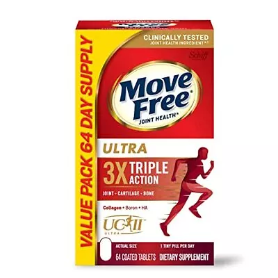 Move Free Ultra Triple Action Joint Support Supplement - Type II Collagen Bor... • $38.15