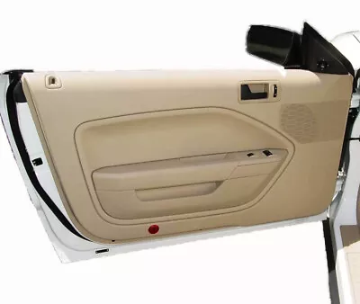 Synthetic Leather BEIGE Door Panel Insert Card Covers Fits 05-09 Ford Mustang • $33.46