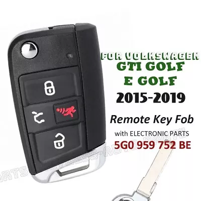 5G0 959 752 BE For VW Volkswagen GTI E Golf 2015-2019 Car Keyless Remote Key Fob • $39.02