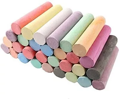 Coloured Chalks Or White Chalks Pavement Kids School Outdoor Games Assorted Pack • £3.79