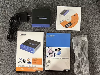 Linksys Print Server PSUS4 Including Print Cable And Power Supply • $29