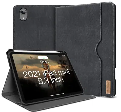 DTH-Panda Case For IPad Mini 6 With Pencil Holder 8.3 Inch Crow Black 2021 Model • £18