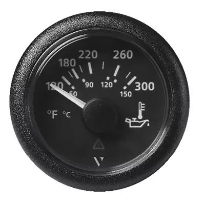 Veratron 52MM (2-1/16 ) ViewLine Oil Temperature Gauge 120-300°F - Black ... • $54.89