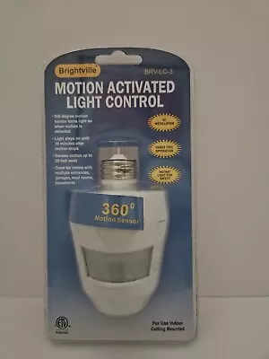 Brightville Motion Activated Light Control. 360 Degree Motion Sensor.  • $12