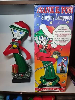 Vintage Frank E. Post TelCo Animated Singing Christmas Lamp Post With Box TESTED • $79.99