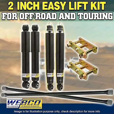 2 Inch 50mm Suspension Lift Kit Shock RAW Torsion Bar For Holden Rodeo TFS R7 R9 • $661