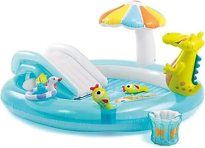 Intex Water Paddling Swimming Pool With Slide Fun Kids Activity Centre • £43.99