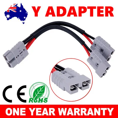 $14.95 • Buy 50Amp Anderson Style Plug Connector Extension Double Y Cable Adaptor 6mm 30CM