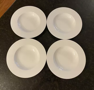 Villeroy & Boch Wonderful World White Deep PLATES / Salad Pasta Bowls ~ MINT • $58.95