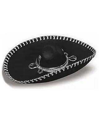 Dress Up America Unisex-Adult's Standard Mexican Sombrero Hat Black One Siz... • $25.99