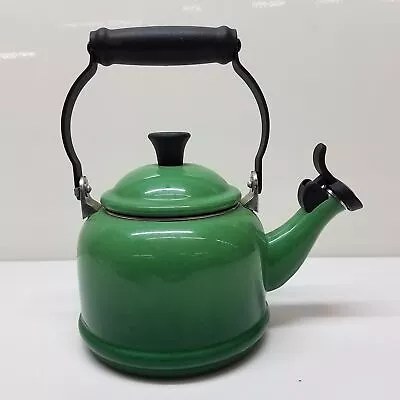 Vintage Le Creuset 1.25 Qt Enameled Steel Green Tea Kettle • $9.99