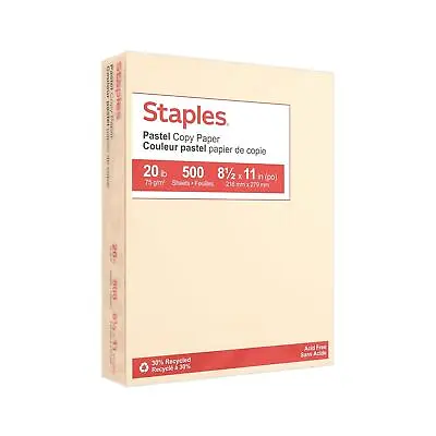 MyOfficeInnovations Pastel Colored Copy Paper 8 1/2  X 11  Cream 500/Ream • $14.16