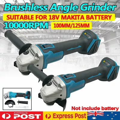 Cordless Brushless 100mm 125mm Angle Grinder Body For Makita 18V Battery DGA504Z • $58.99