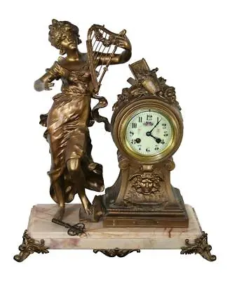 French Victorian Manel Clocked Signed Improvisation Par L & F Moreau • $1450