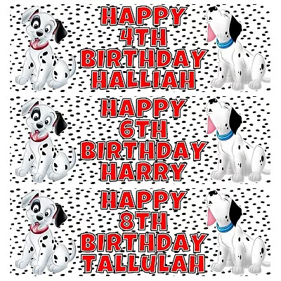 101 DALMATIANS Personalised Birthday Banners - Disney 101 Dalmatians Banners • £5.99