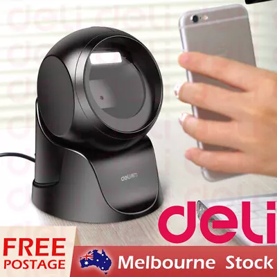 Deli Stand Barcode Scanner 1D 2D QR Code Screen Scanable Gun CMOS Code Reader AU • $138.99