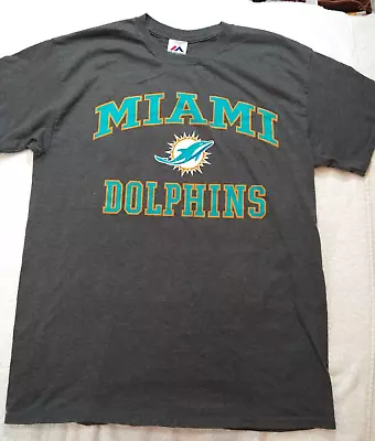 $14.21 • Buy Miami Dolphins T-Shirt Mens Large. Gray.  Logo. Short Sleeve Tee Shirt.