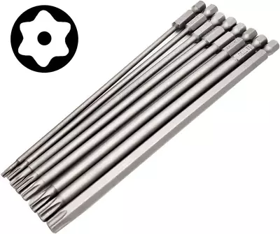 8Pcs 6 Inch (150Mm) Length 1/4 Inch Hex Shank Torx Head Screw Driver Bit Set Sec • $19.34