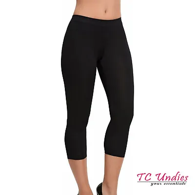 Womens Leggings 3 Quarters Short Leggings Quality Cotton + Modal Comfortable • £10