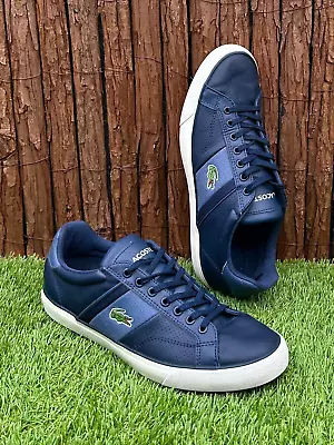 LACOSTE FAIRLEAD 319 Leather Navy Shoes Sneakers US 8 UK 7 EUR 40.5 • $79