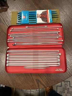 Vintage Aero Knitting Needle Set W/ Case Imported England 12 Sizes Rare • $29.99