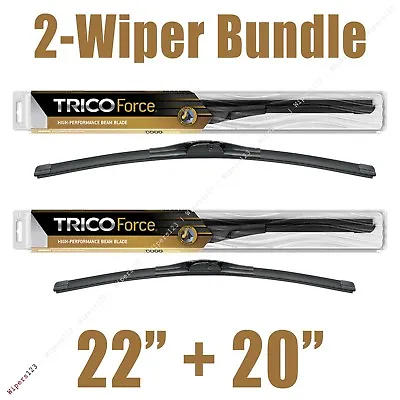 2-Wipers: 22  + 20  Trico Force All-Season Beam Wiper Blades - 25-220 25-200 • $23.36