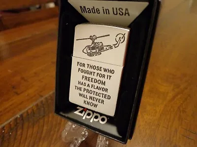 Vietnam War Heritage Series Freedom Has A Flavor Zippo Lighter Mint In Box • $28.95