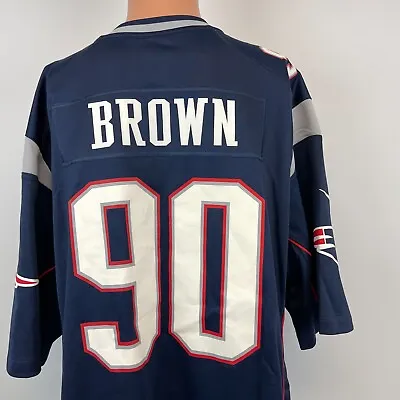 Nike Malcom Brown New England Patriots Game Jersey NFL Football Home Size 2XL • $69.99